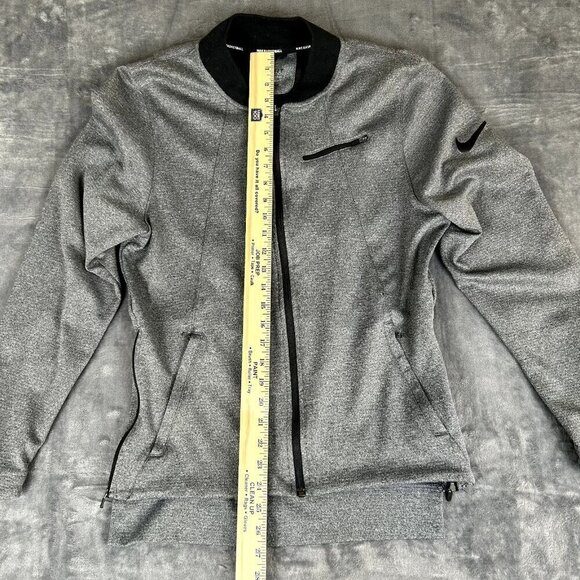 Nike Basketball Warmup Jacket Mens Small Gray Full Zip Hyper Elite Dry Vented - Picture 7 of 11